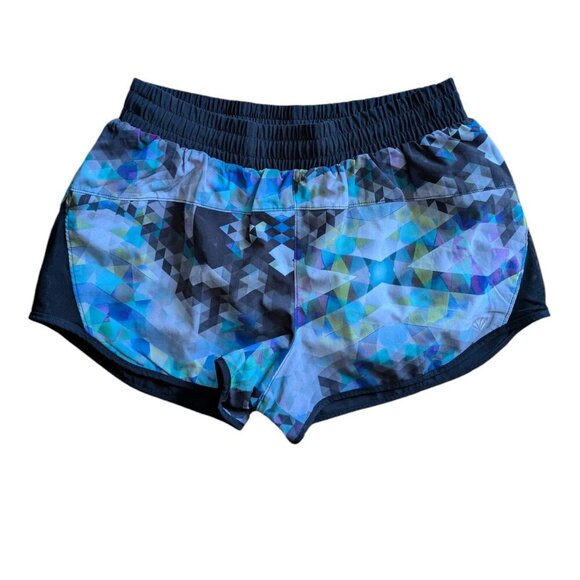 Forever 21 Black or Blue Mid Rise Reversible Sports Shorts, Drawstring, Women S - Picture 8 of 10